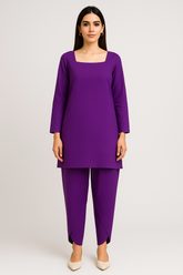 Dobby Cambric Purple Tulip Set